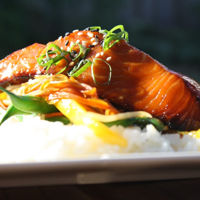 Salmon (center cut) Teriyaki.