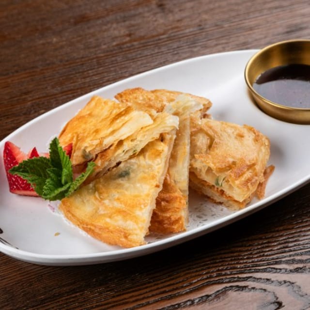 Hand Made Scallion Pancakes.